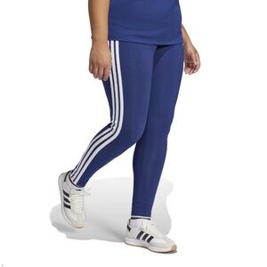 Adidas Navy Leggings with White Stripes
